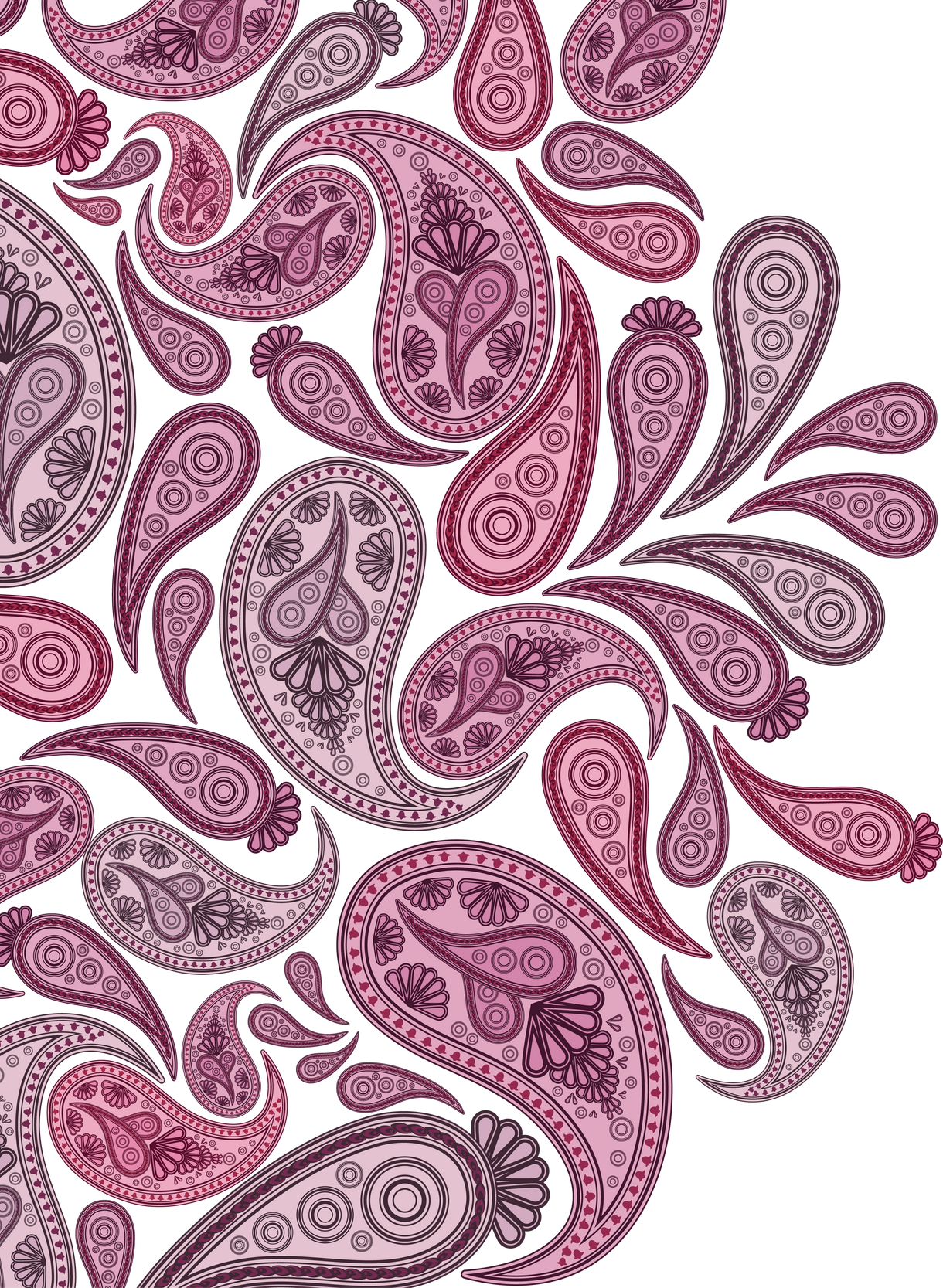 ethnic Oriental paisley background